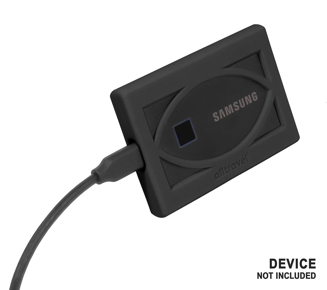 External Solid State Drive Bumper Sleeve for Samsung T7,T7 Touch Portable SSD - 1TB, 2TB, 500GB - USB 3.2 External Solid State Drives, Super Strong Bumper Anti Shock, Shake and Drop (Black)