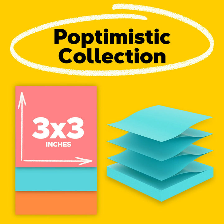 Dispenser Pop-up Notes, 3 in. x 3 in., Poptimistic Collection, 5 Pads/Pack
