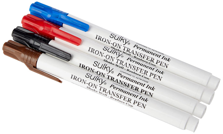 88203 Iron-On Transfer Pens 4/Pkg, Black, Blue, Brown & Red