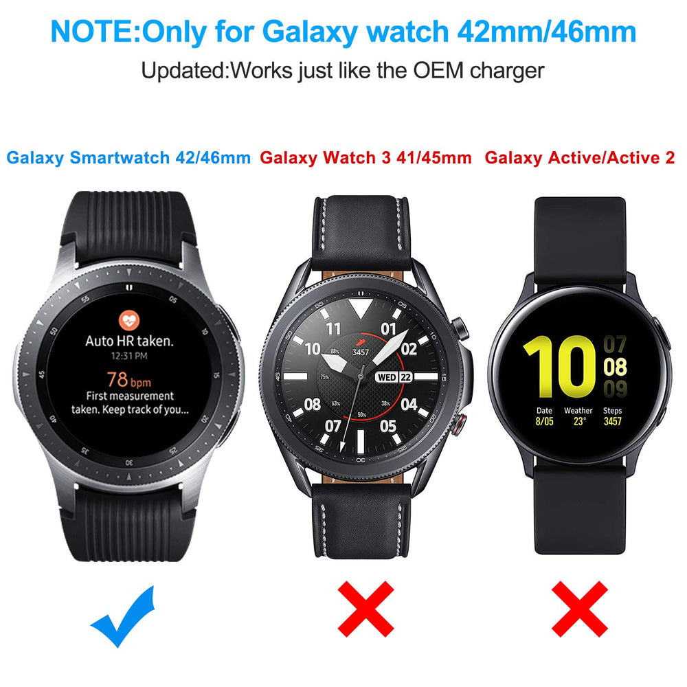 Updated Charger Compatible with Samsung Galaxy Smart Watch 42mm 46mm, Replacement Charging Dock Cradle Only for Samsung Galaxy Smart Watch SM-R800 SM-R810 SM-R815 (NOT for Active Watch)