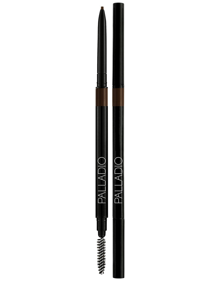 Beauty Brow Definer Pencil, Black Brown, Ultra Precise Twist-Up Eye Brow Pencil with Long-Staying Power, Spooley Brush Blends Color for Natural Finish, No Eyebrow Pencil Sharpener Required
