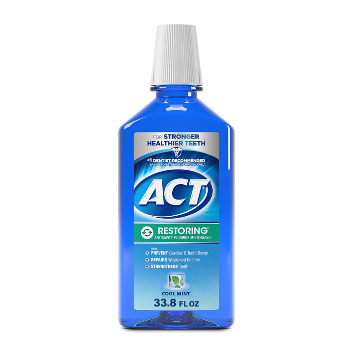 Act Restoring Mouthwash, Cool Splash Mint, 33.8-Ounce Bottles (Pack Of 3)
