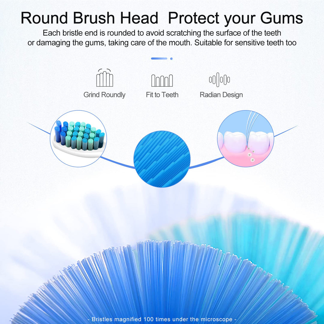 5 Pack Electric Toothbrush Replacement Heads Compatible with Fairywill,Toothbrush Heads Compatible with FW-507/508/551/515/917/959/2011,FW-D1/D3/D7/D8