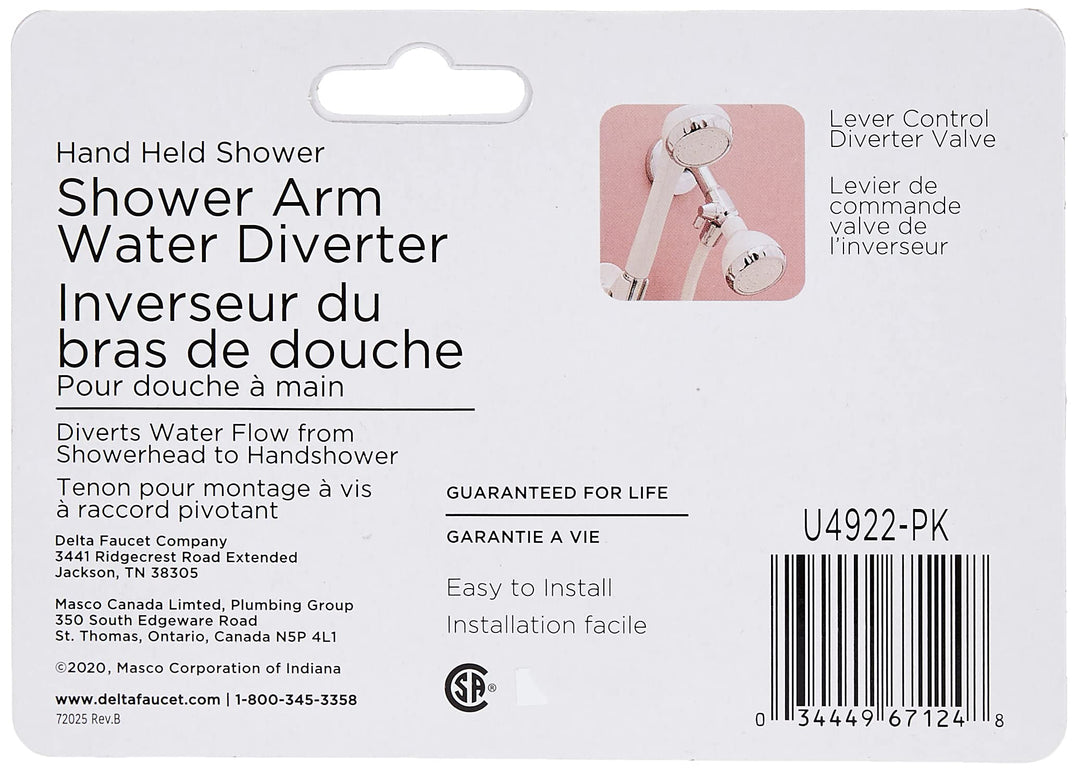 Faucet Shower Arm Diverter for Hand Shower, Chrome