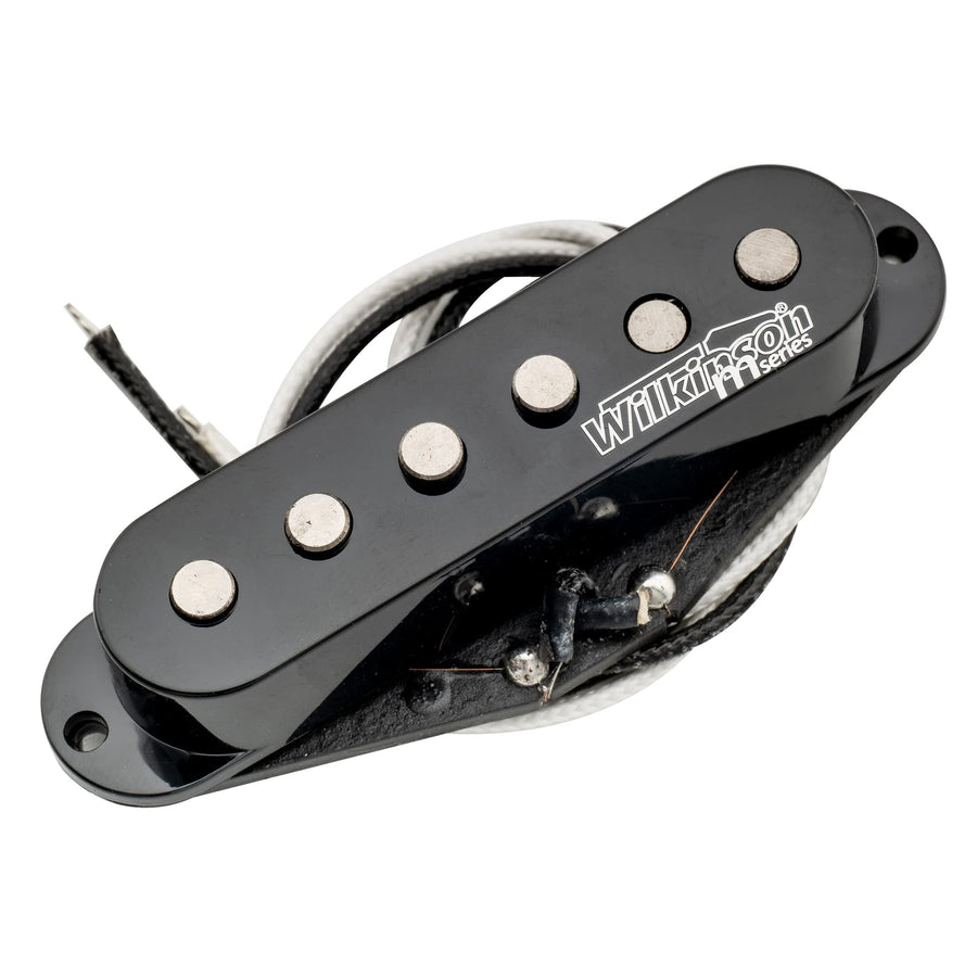 Wilkinson Vintage Tone Alnico V Single Coil Neck Pickup for Strat Style Guitar, White