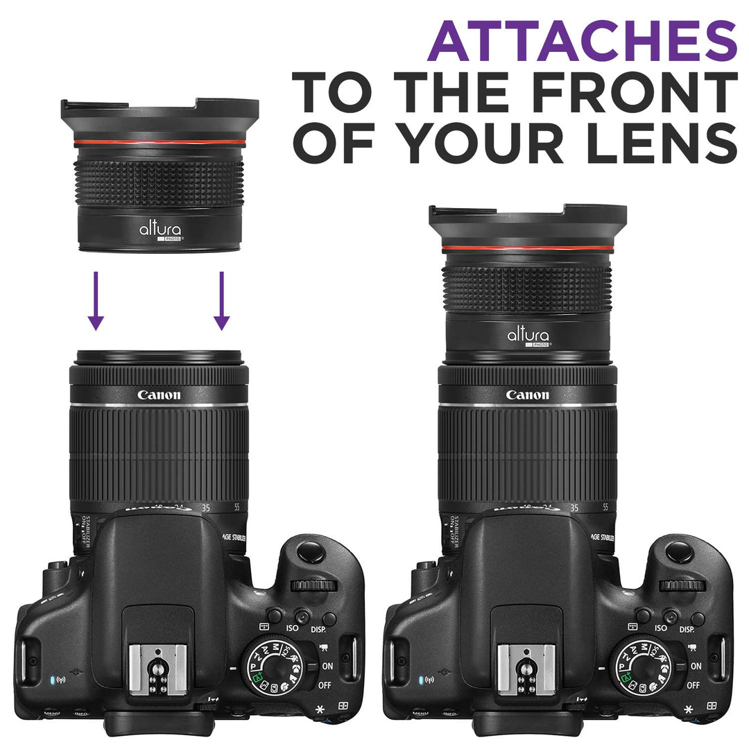 52MM 0.35x HD Fisheye Nikon Wide Angle Lens (w/Macro Portion) for Lenses of DSLR Cameras D5500 D5300 D5200 D5100 D3500 D3400 D3300 D3200 D3100 D3000 - Wide Angle Lens Nikon Mount