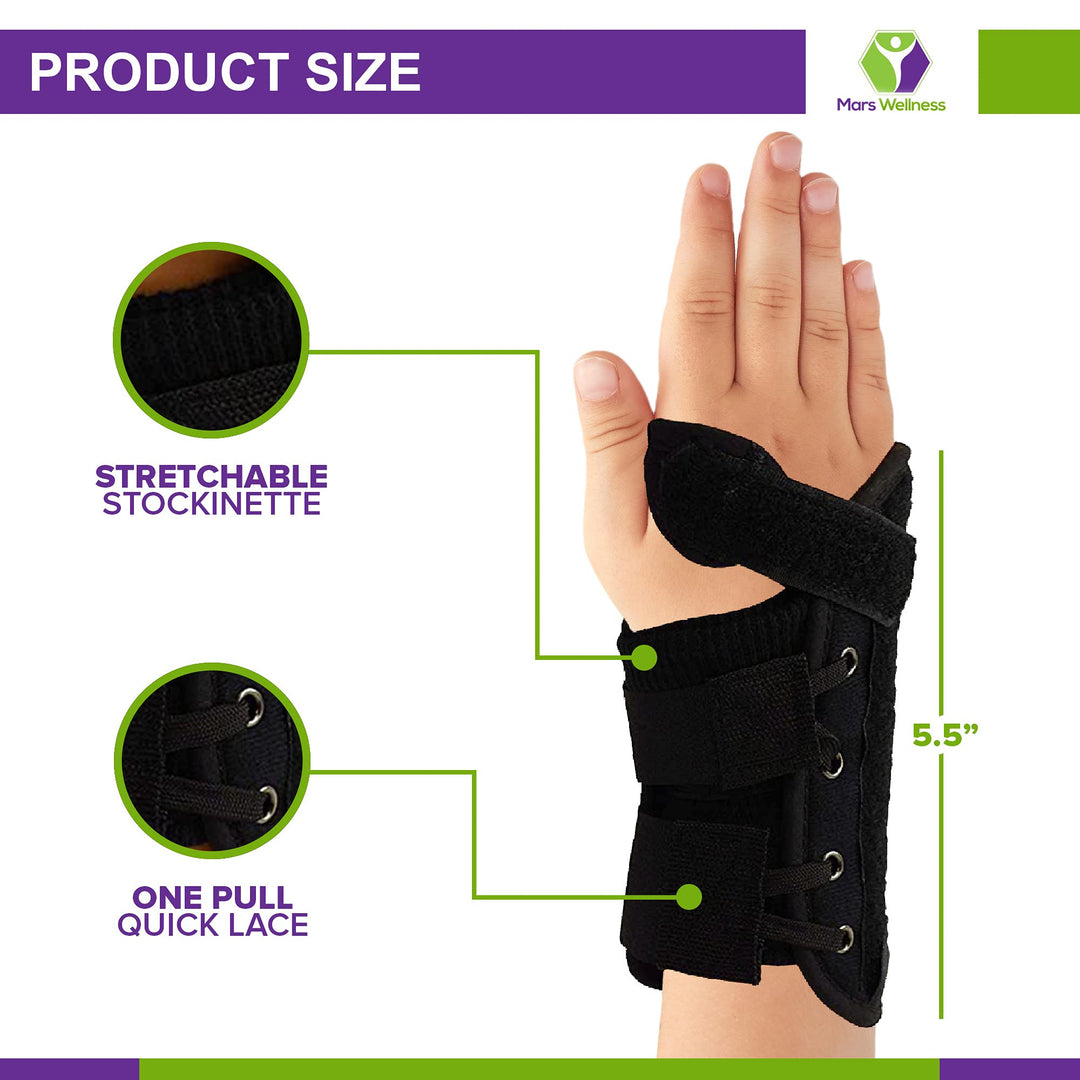 Toddler Universal Quick Lace Wrist Splint/Support Brace - Universal Size - Right