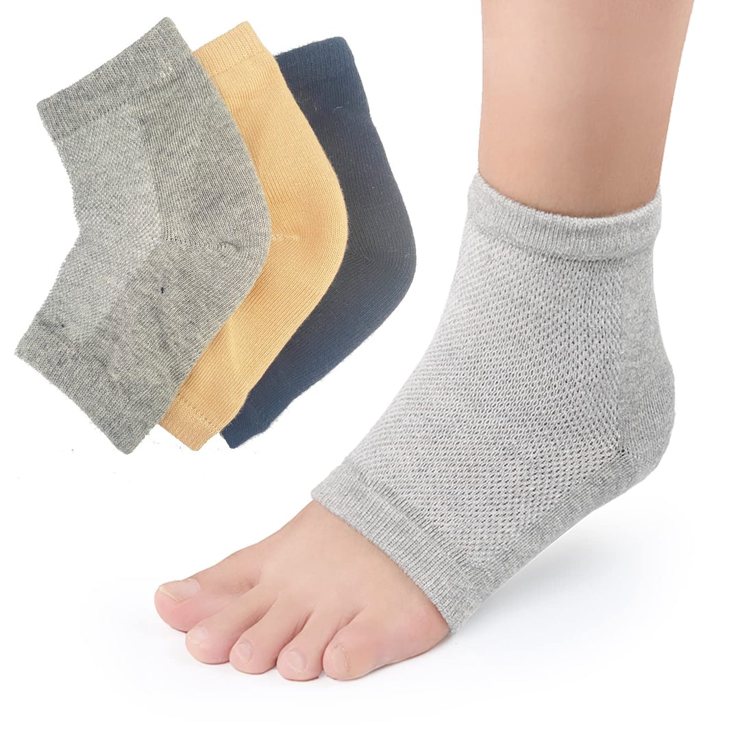 Moisturizing Socks For Cracked Feet Women-2 Pairs-Gift Of Spa Gel Socks Cracked Heel Treatment (Black)