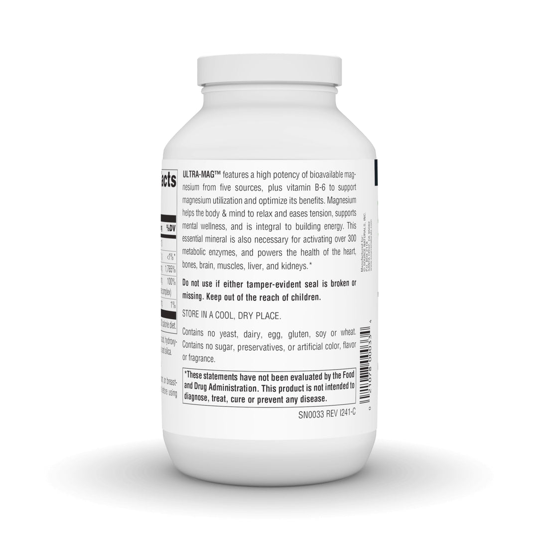 Ultra-Mag High-Efficiency Magnesium Complex - Maintains Muscle & Nerve Function - 240 Tablets