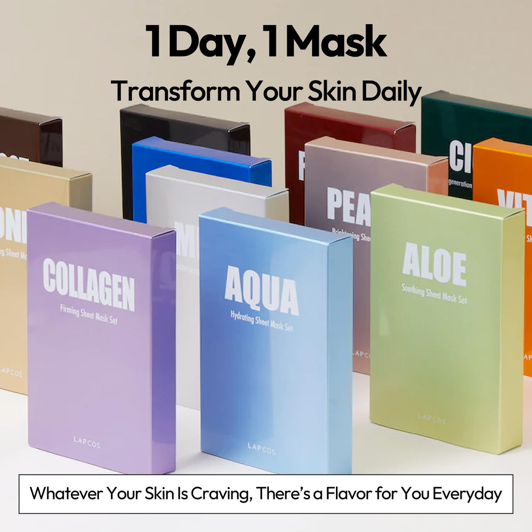 Red Wine Sheet Mask, Daily Face Mask to Restore and Soften Skin, Korean Beauty Favorite, 5-Pack
