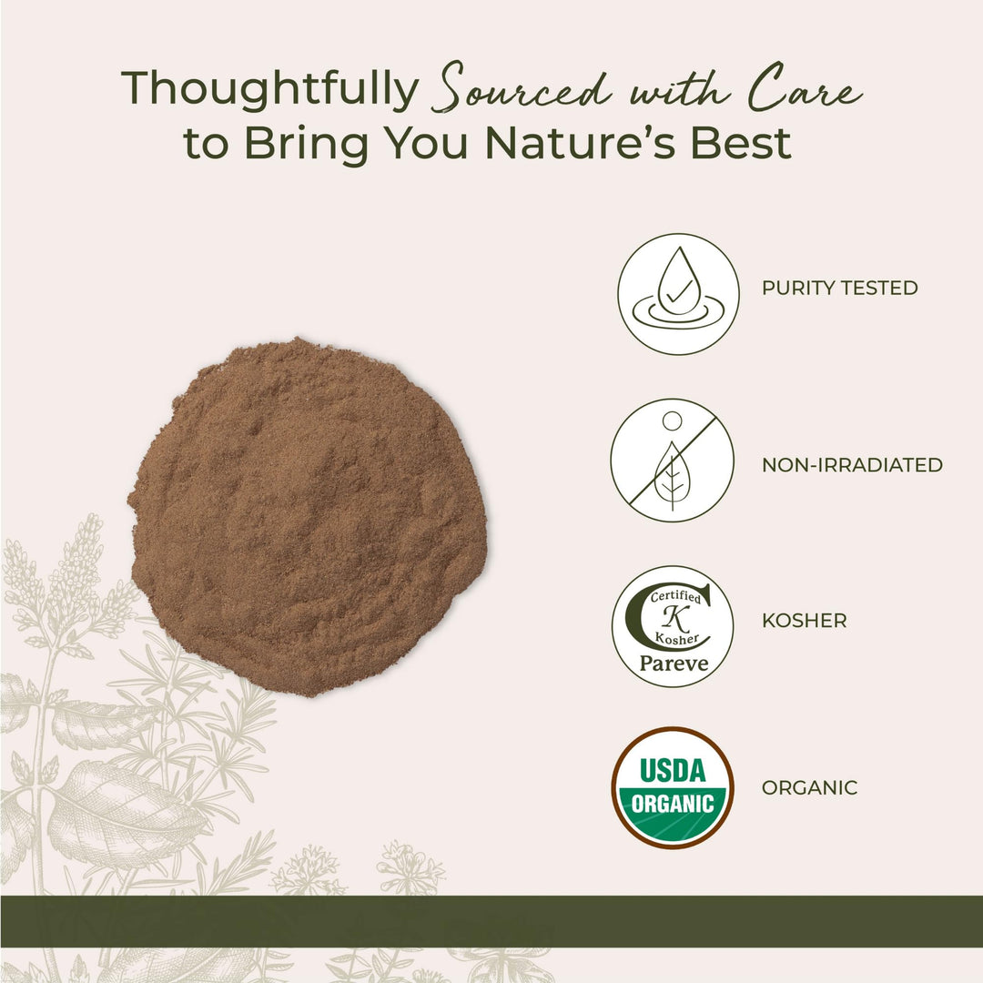 Rosehips Powder Organic - Dried Herb for Tea & Baking, Finely Ground, Natural Source of Vitamin C, Certified Kosher, Non-GMO - Bulk 1 lb Bag