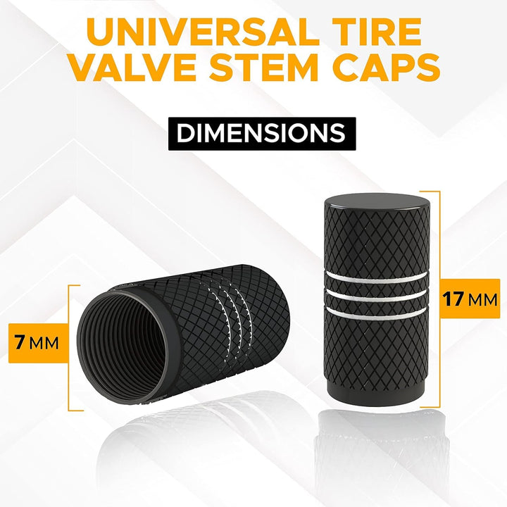 Bling Tire Valve Stem Caps (4 Pack) | Protect Your Tire Valves with Tire Stem Caps Universal Tire Air Caps for Cars, Motorbikes, and Trucks | Car Accessories