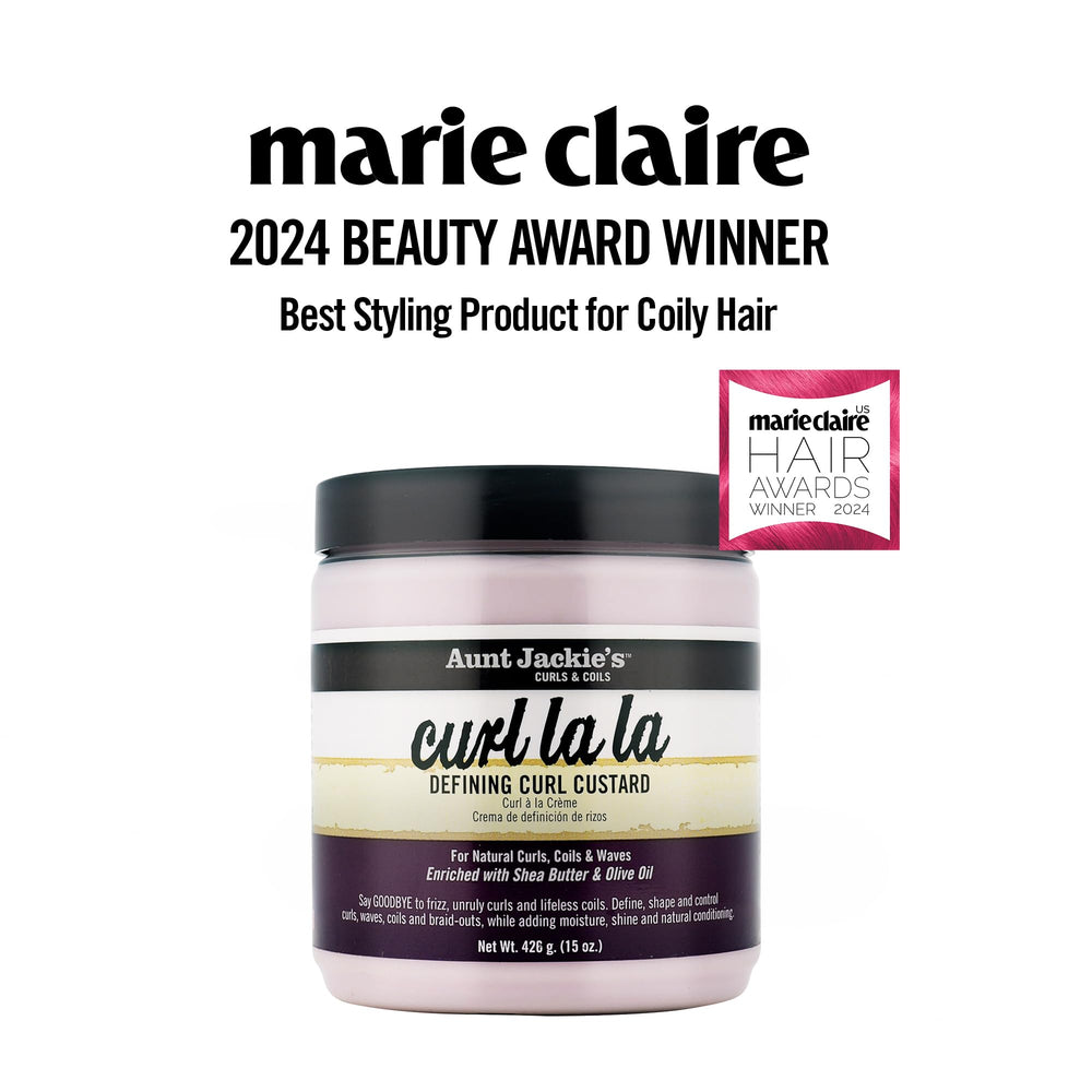 Curl La La, Lightweight Curl Defining Custard, Enriched with Shea Butter & Olive Oil, Basic, 15 Ounce
