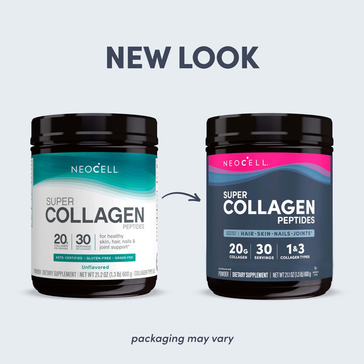 Super Collagen Peptides, Unflavored, Powder, 21.2 oz., 1 Canister