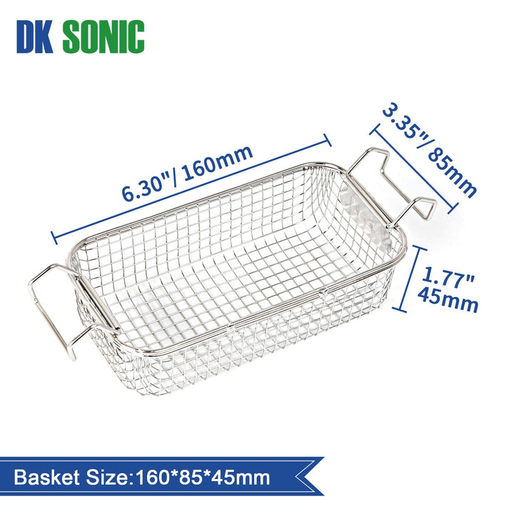900ML Sonic Cleaner with Digital Timer and Basket for Jewelry, Ring, Eyeglasses, Watchband, Coins, Small Metal Parts, Daily Necessaries, etc (900ML, 110V)
