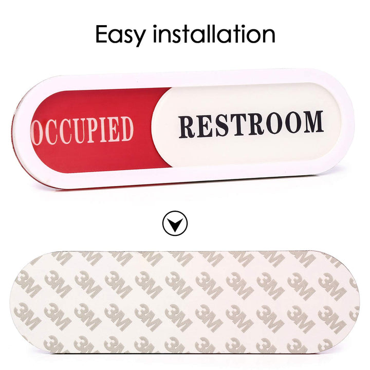 Vacant Occupied Sign(2 pack) for Home Office Hotles Hospital Restroom,Slider Door Sign (Tells Whether Room Vacant or Occupied), 6.7'' x 2''