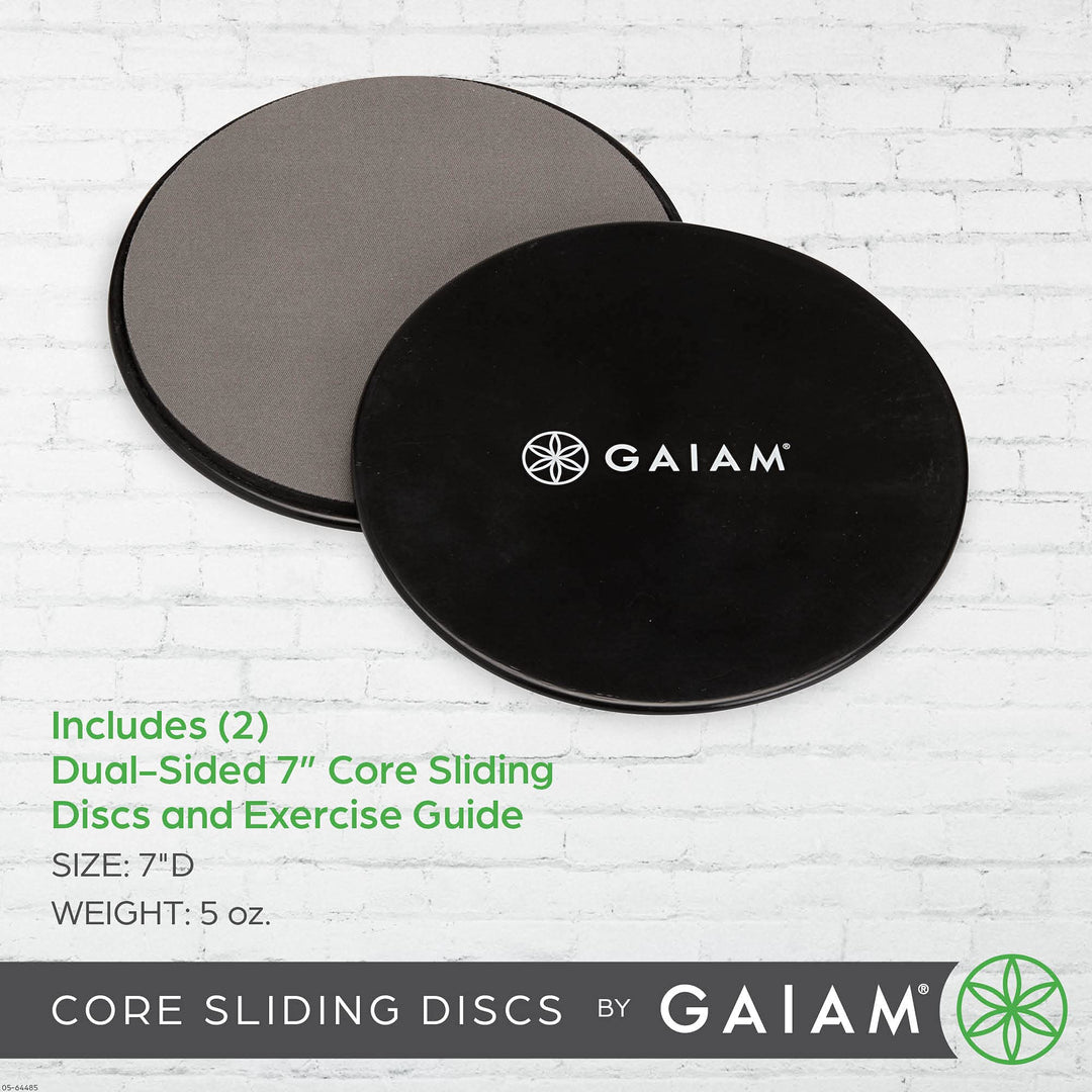 Core Sliding Discs - Dual Sided Workout Sliders for Carpet & Hardwood Floor - Home Ab Pads Exercise Equipment Fitness Sliders for Women and Men, Grey/Black