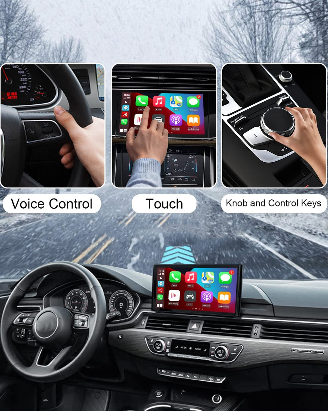 CarlinKit 3.0 Mini Wireless CarPlay Adapter for Factory Wired CarPlay Cars, Wired to Wireless CarPlay for Enjoy Intelligent Life, Fit The car from 2016, for iPhone iOS Version 10+