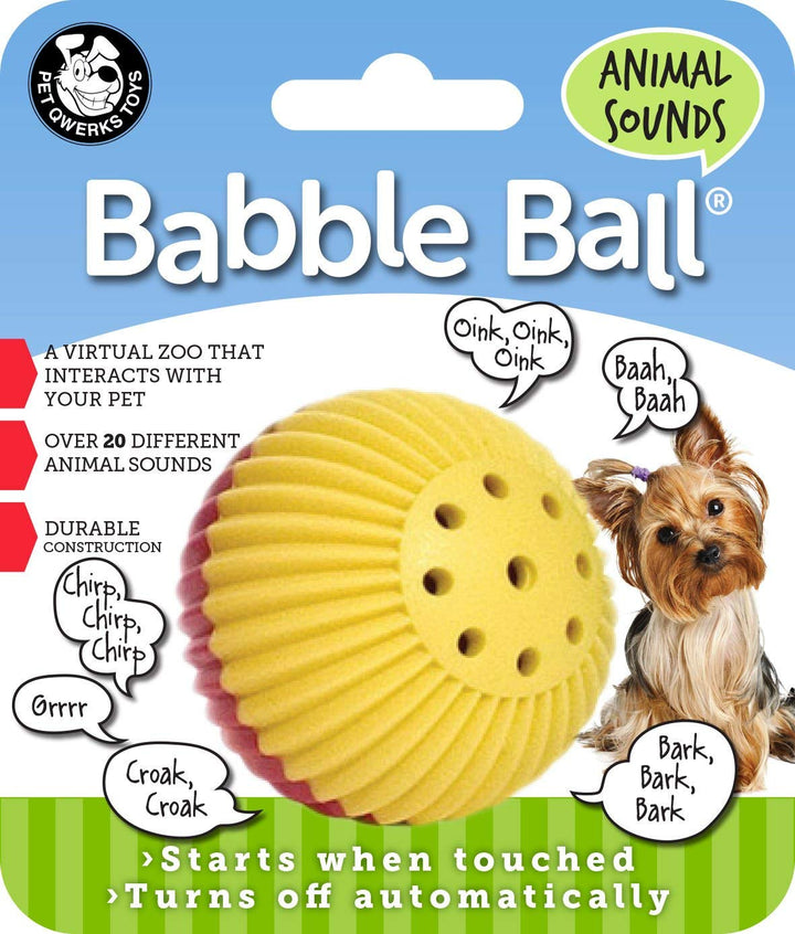 Animal Sounds Babble Ball - Chew Dog Toy - Small