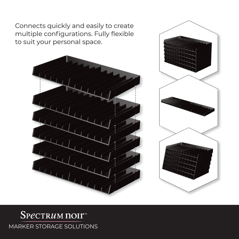 Crafter's Companion SPECN-6 Marker Storage Trays, 6/Pack,Black