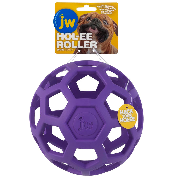 Pet Hol-ee Roller Dog Toy Puzzle Ball, Natural Rubber, Extra Large (7.5 Inch Diameter), Colors May Vary