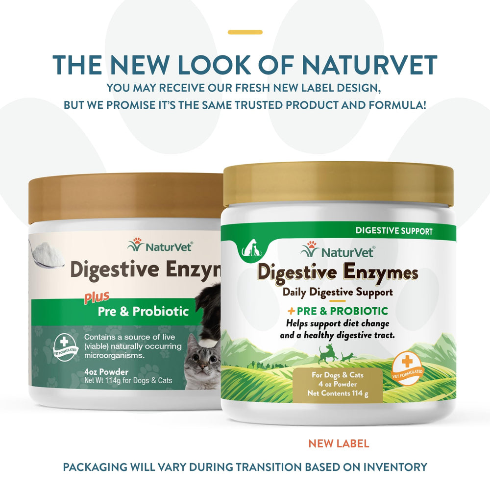 – Digestive Enzymes for Dogs - Plus Probiotics & Prebiotics | Helps Support Diet Change & A Healthy Digestive Tract | for Dogs & Cats | 4 oz Powder