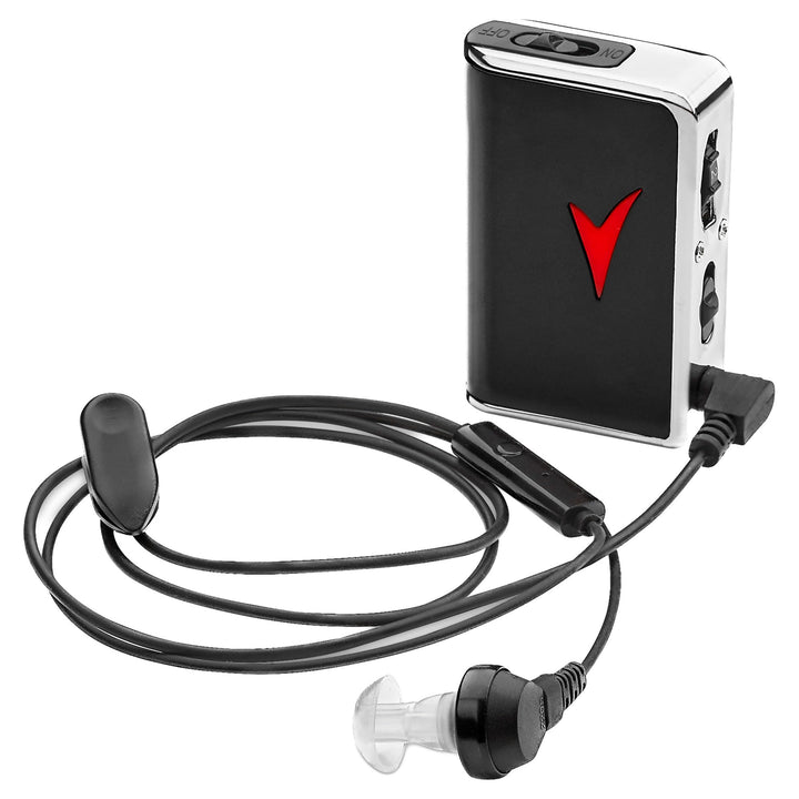 Personal Sound Amplifier - Hearing Aids for Seniors, Audio Hearing Amplifier Device and Voice Enhancer Device for Sound Gain of 50dB, Up to 100 Feet Away, Pocket Hearing Devices