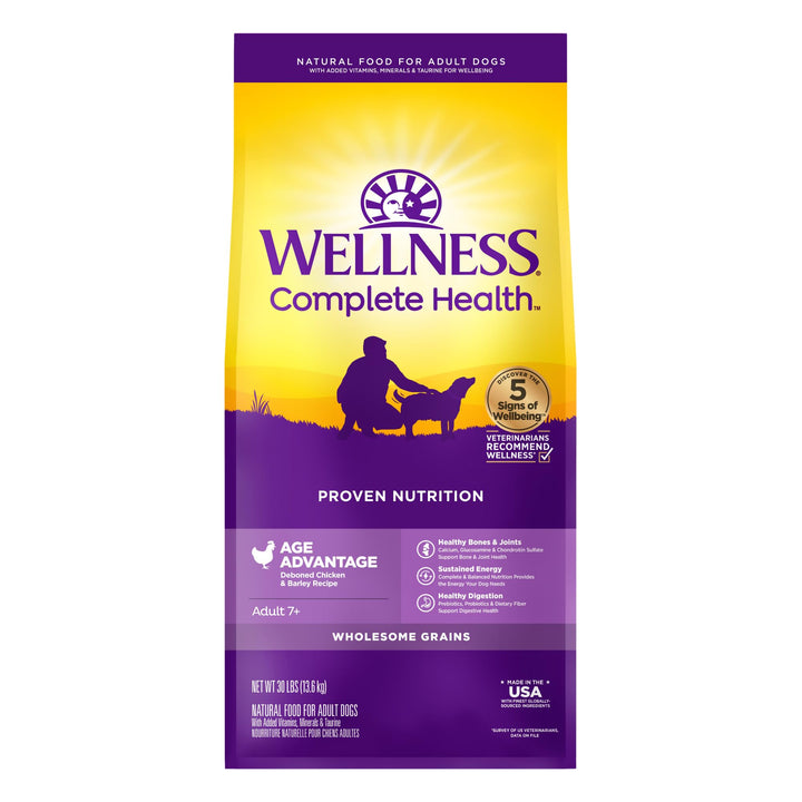 Complete Health Senior Dry Dog Food, Wholesome Grains, Natural, Age Advantage Chicken & Barley Recipe, (30-Pound Bag)