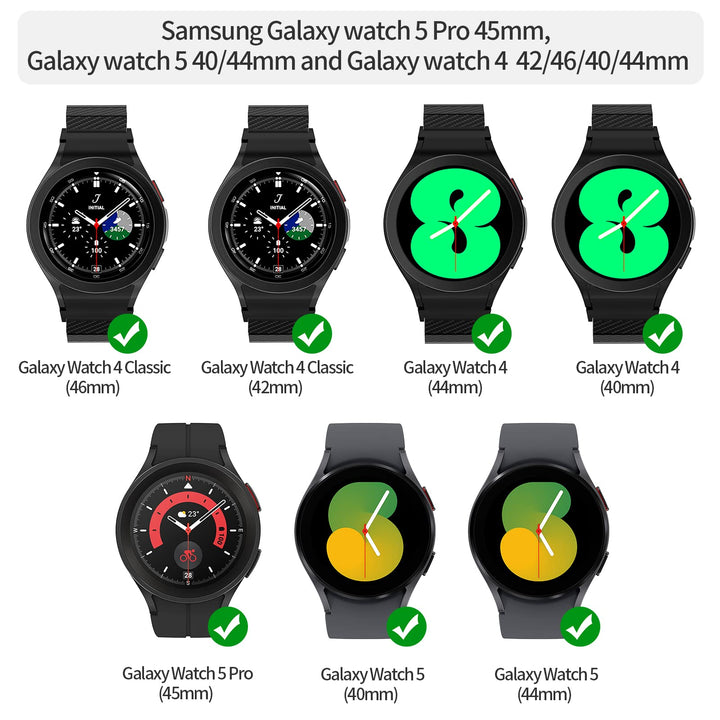 Compatible for Samsung Galaxy Watch 4 Band 40mm 44mm 47mm Bands Carbon Fiber Bands, Samsung Galaxy Watch 6 5 4 Classic Men's No Gap Strap Fashion Lightweight Band