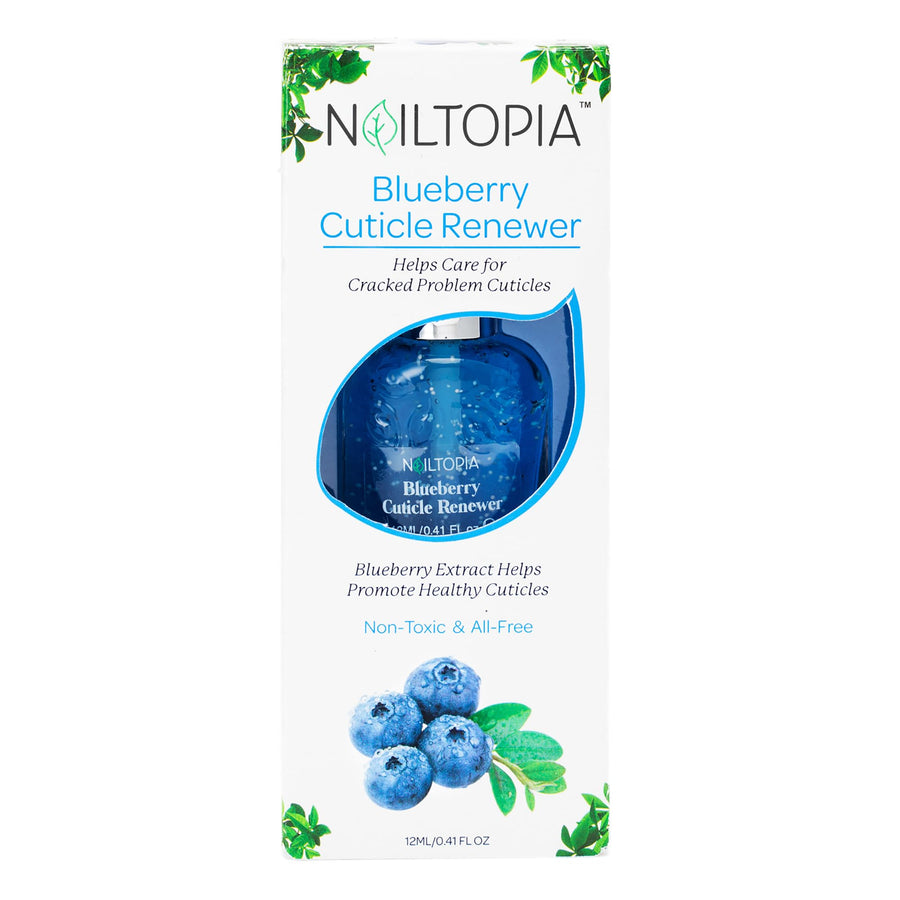 - Cuticle Renewer - For Cracked and Problem Cuticles - Plant-Based, Non Toxic, Bio-Sourced, Growth & Strengthening Superfood Treatment - Blueberry Extract (Clear) - 0.41 oz