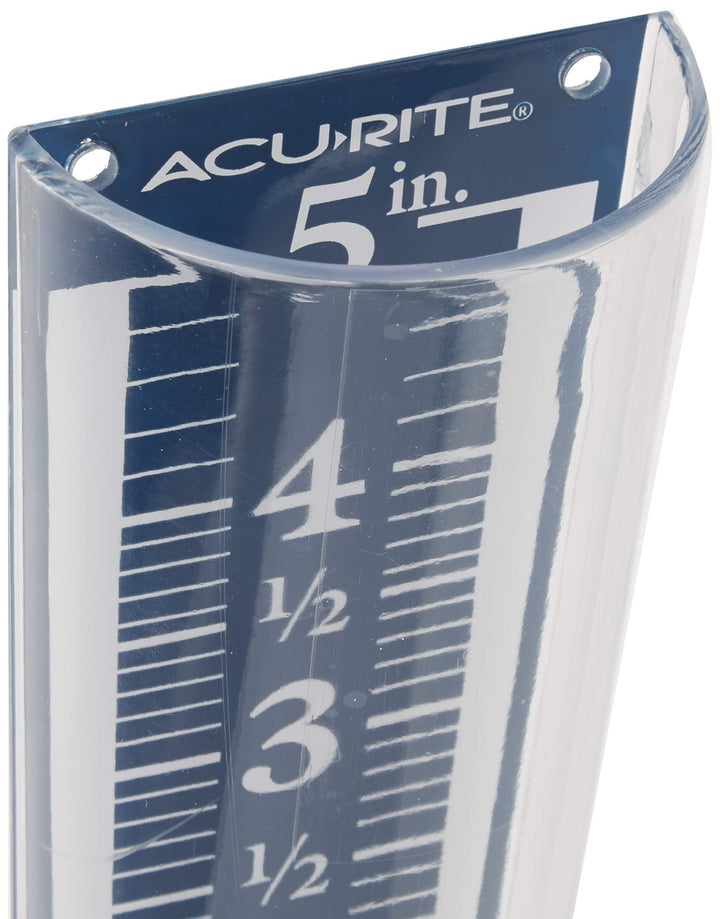 5 Capacity Easy-to-Read Magnifying Acrylic, Blue (00850A3) Rain Gauge