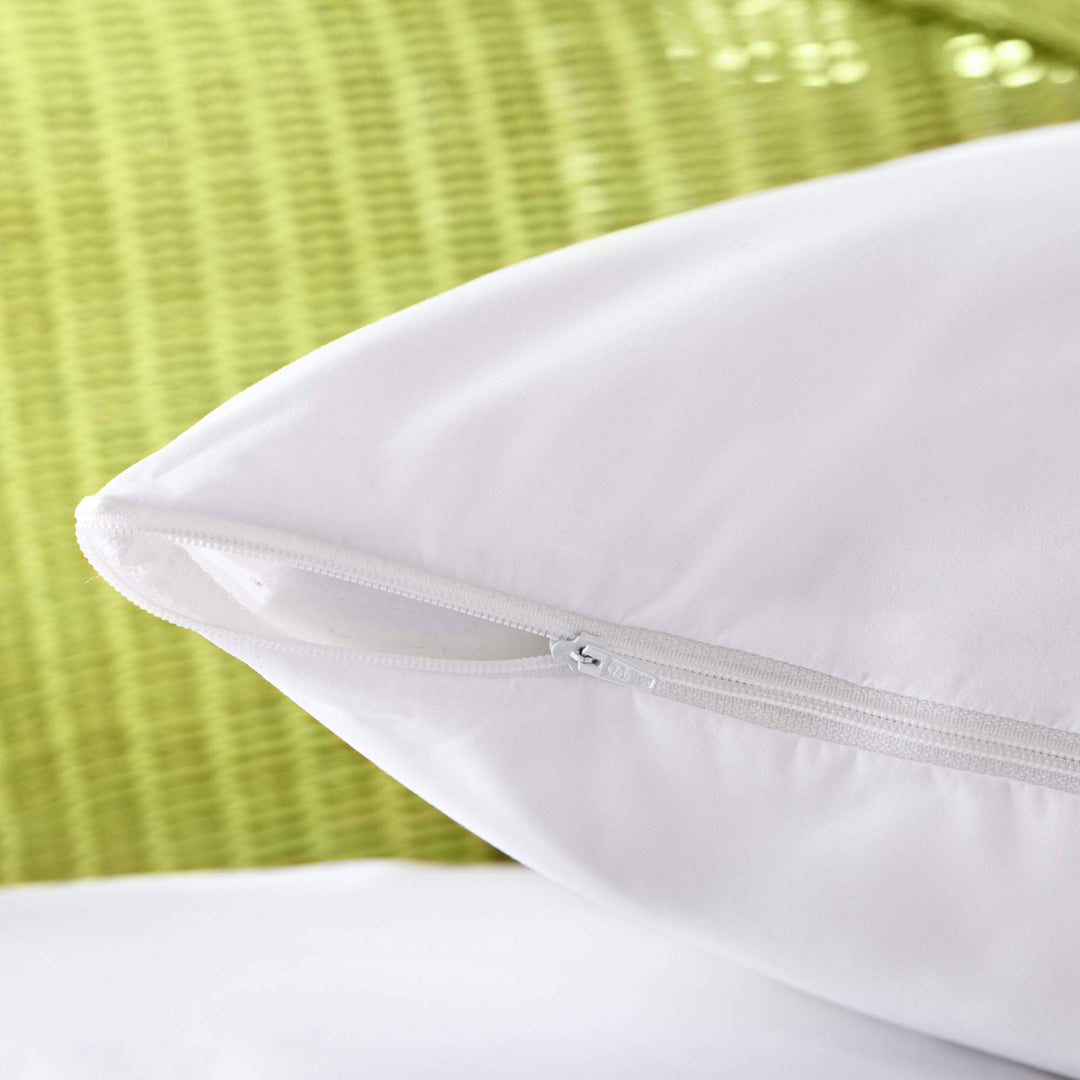 AllerEase 100% Breathable Cotton Pillow Protector for Sleeping, Standard 26 x 20 - 2 Pack