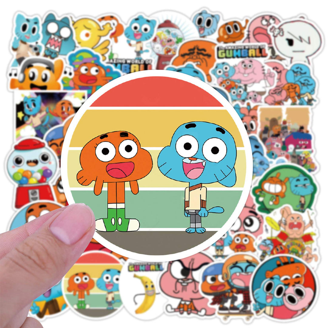 50Pcs The Amazing World of Gumball Waterproof Stickers for Laptops Books Cars Motorcycles Skateboards Bicycles Suitcases Skis Luggage etc BXQX