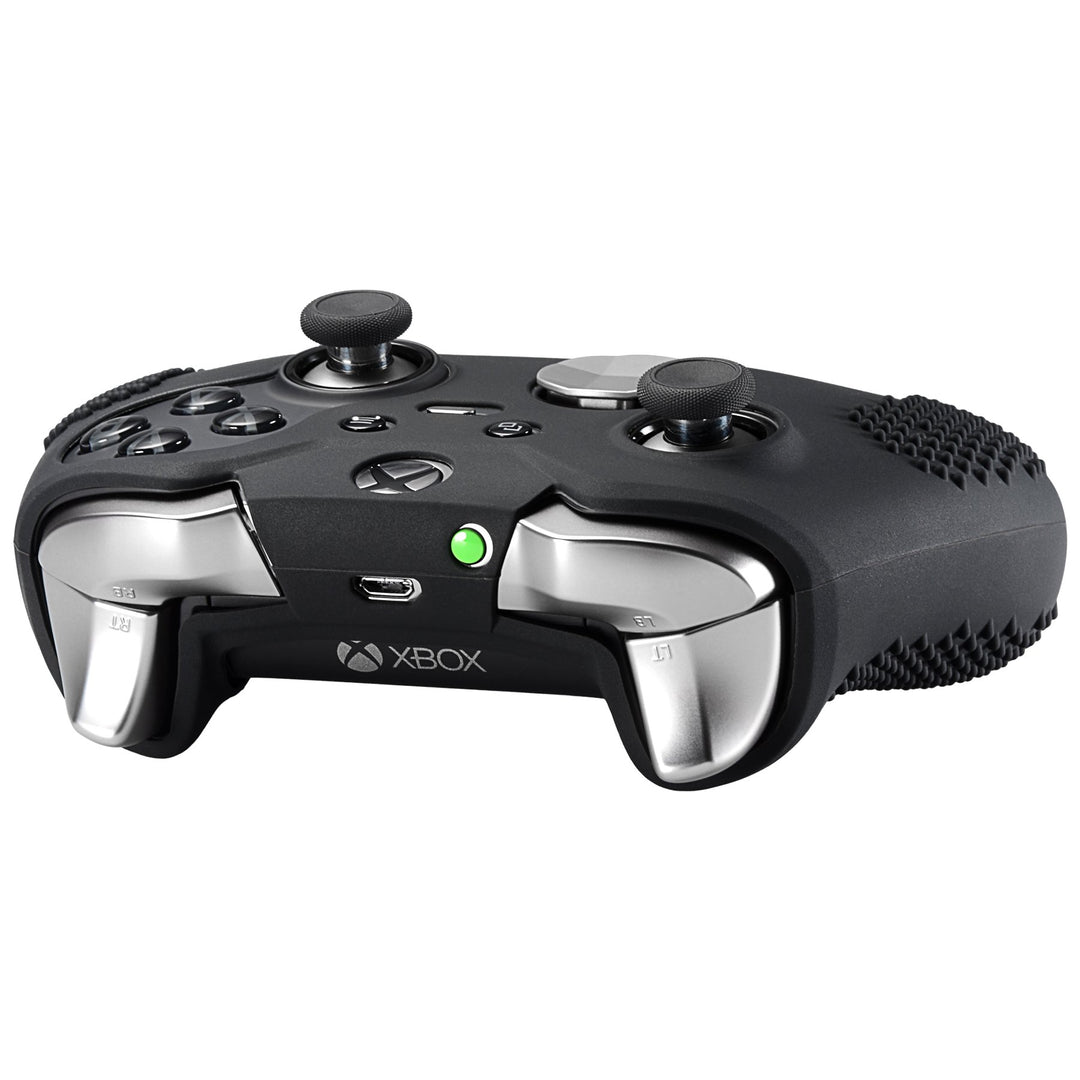 Soft Anti-Slip Silicone Controller Cover Skins Thumb Grips Caps Protective Case for Xbox One Elite - Black