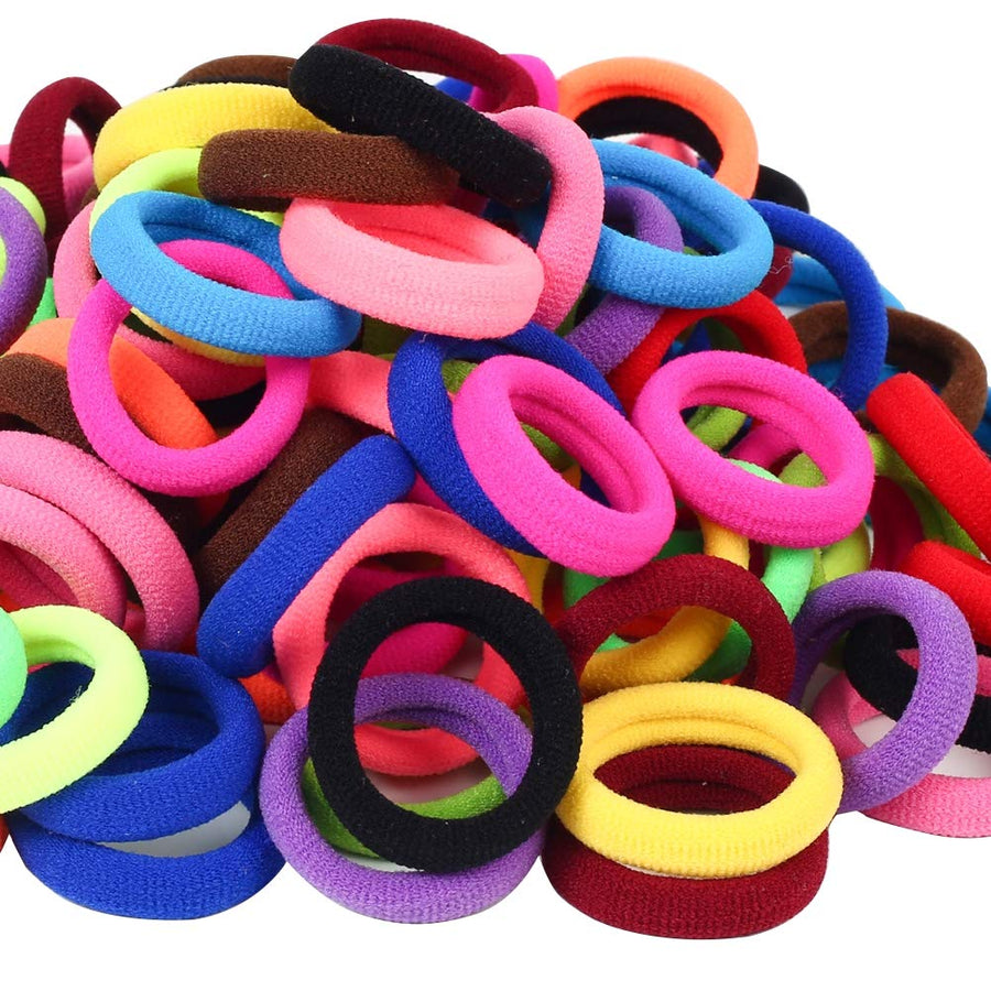 120 Pcs Baby Hair Ties, Cotton Toddler Hair Ties for Girls and Kids, Multicolor Small Seamless Hair Bands Elastic Ponytail Holders(15 Colors )