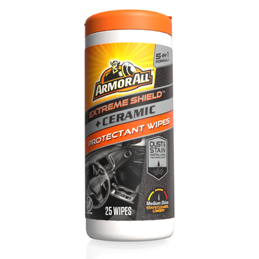 Extreme Shield Protectant Wipes , Interior Car Cleaning Wipes with UV Protection Against Cracking and Fading, 25 Count