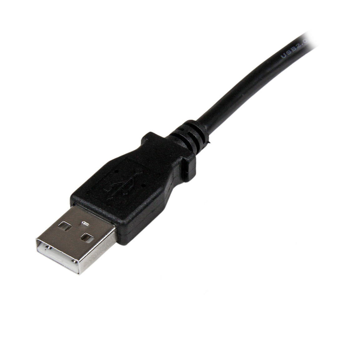 2m USB 2.0 A to Right Angle B Cable Cord - 2 m USB Printer Cable - Right Angle USB B Cable - 1x USB A (M), 1x USB B (M) (USBAB2MR)