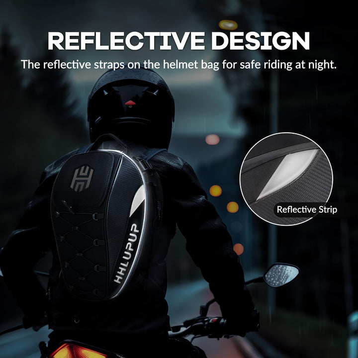 Motorcycle Tail Bag Seat Helmet - 38L Motorcycle Backpack Waterproof Luggage Bags Waterproof Luggage Bags Motorbike Helmet Bag 25L-38L Large Capacity Dual Use Bag (White)