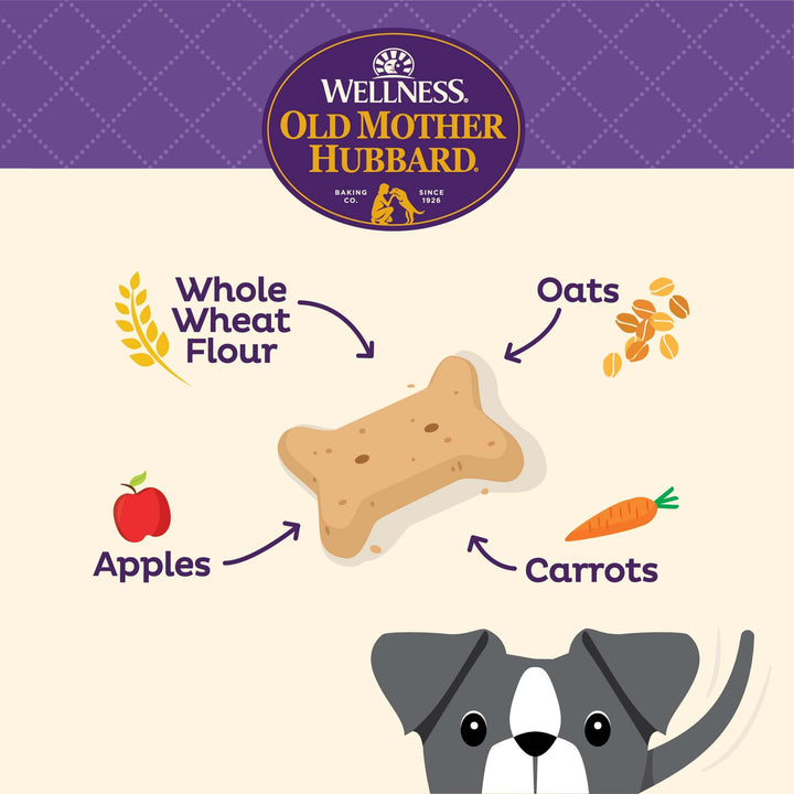Wellness Hip & Joint Dog Biscuits, Natural, Training Treats, Chicken, Apples, Oats, and Carrots Flavor, Mini Size, (20 Ounce Bag)