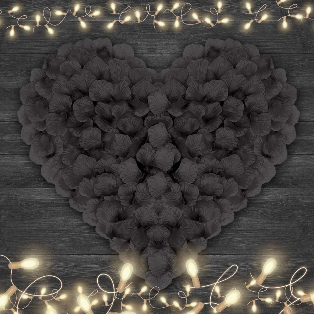 4500 Pack Black Rose Petals,Artificial Roses Flower Petals for Romantic Night,Valentine's Day and Weddings