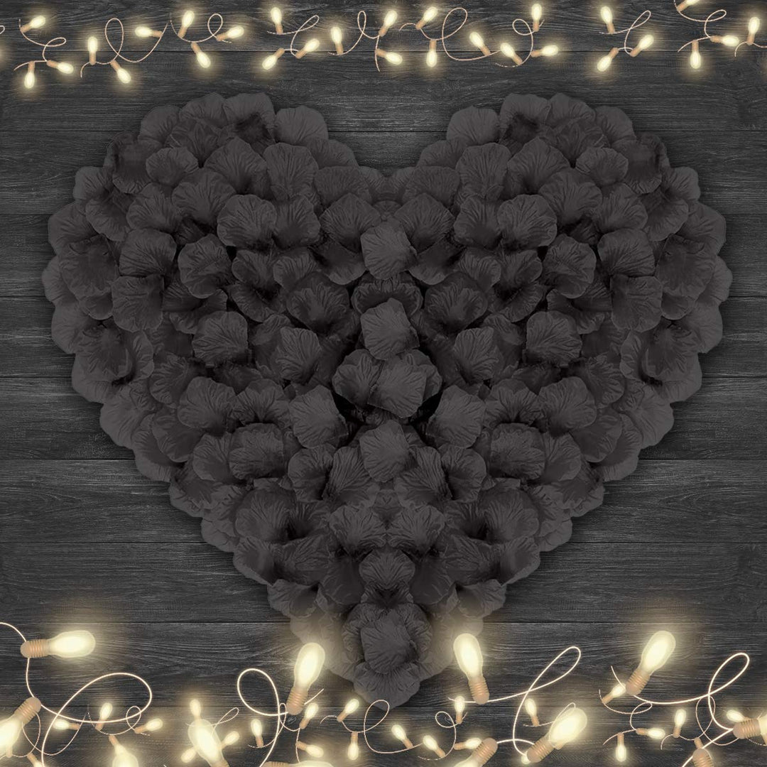 4500 Pack Black Rose Petals,Artificial Roses Flower Petals for Romantic Night,Valentine's Day and Weddings