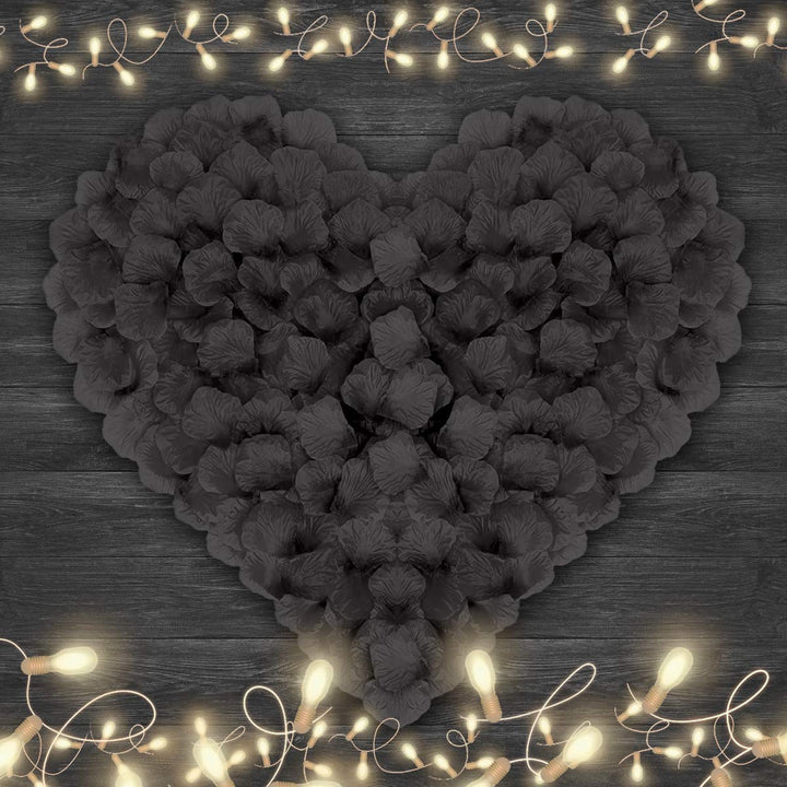 4500 Pack Black Rose Petals,Artificial Roses Flower Petals for Romantic Night,Valentine's Day and Weddings