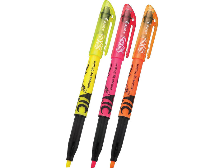 , FriXion Light Erasable Highlighters, Chisel Tip, Pack of 3, Assorted Colors