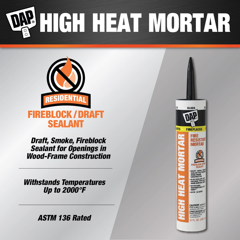 Dap 18854 Stove and Fireplace Mortar 10-Ounce