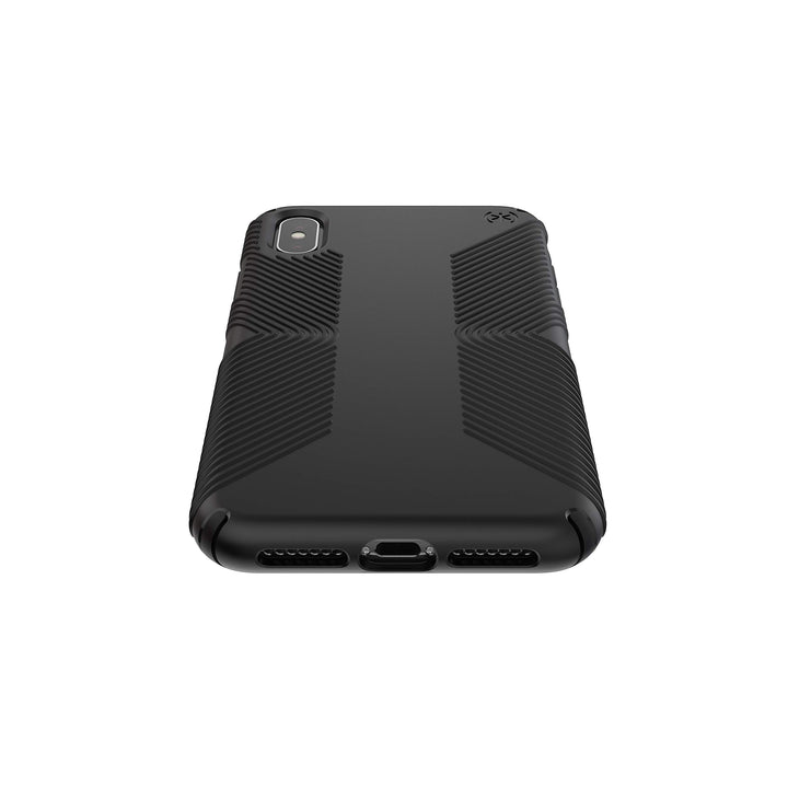 Presidio Grip iPhone XS Max Case - Slim Fit, Silicone, Black/Black