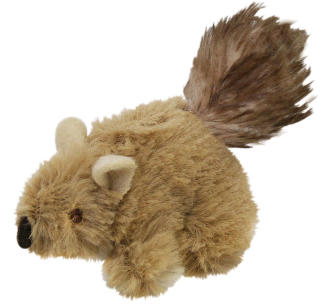 OurPet's PlayNSqueak Backyard Cat Toy Squeaking Squirrel, All Breed Sizes