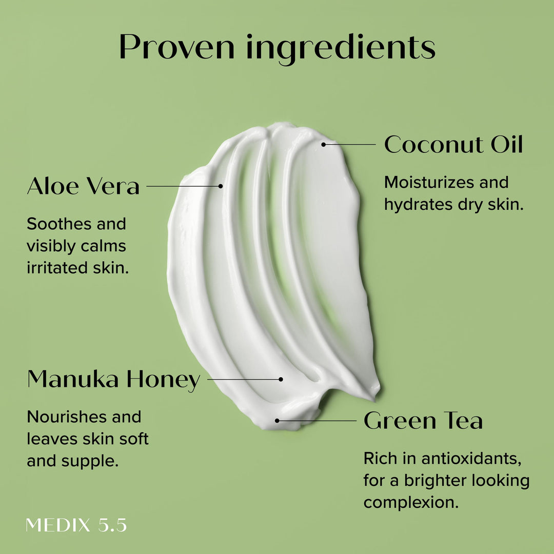 MEDIX 5.5 Coconut Oil Lotion W/ Manuka Honey Cream Skin Care Face Moisturizer & Body Cream | Firming Coconut Oil For Skin Minimizes Look Of Dry Skin, Cellulite, Stretch Marks, & Wrinkles, 2-Pack
