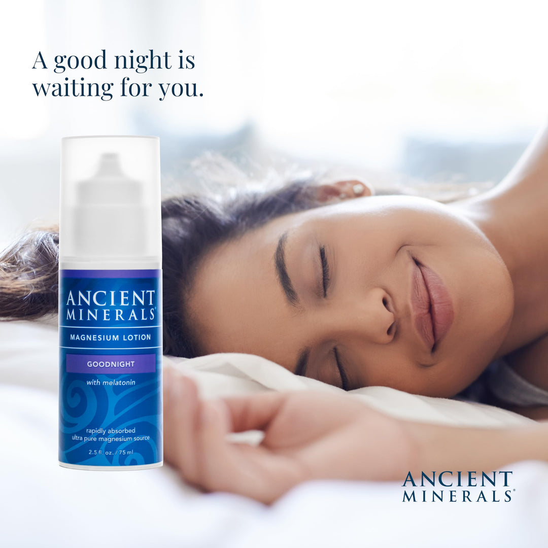 Magnesium Lotion Goodnight night cream contains melatonin with magnesium chloride and OptiMSM a topical nighttime moisturizing lotion(2.5oz)