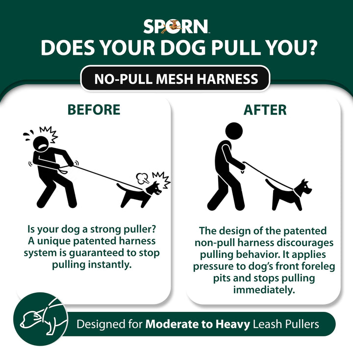 No Pull Dog Harness Medium Sized Dog, Black Mesh Dog Harness, Durable Nylon Anti Pull Dog Harness Medium Size Dog, Breathable & Easy Medium Dog Harness, Provides to Medium Breeds