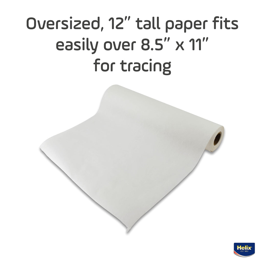 Helix - Sketch & Tracing Paper Roll - 12 Inch by 50 Yards - Transparent
